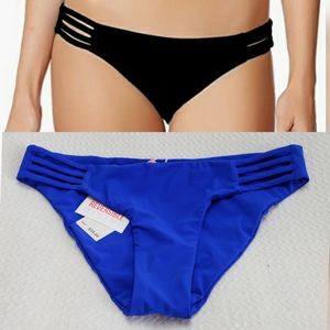 Red Carter BLUE Reversible Bikini Bottom in Royal Blue. Classic coverage.